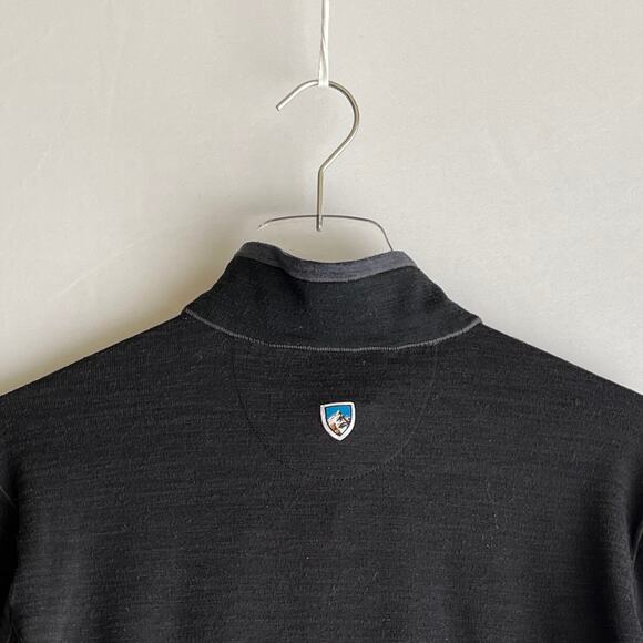Kuhl Men’s 1/4 Zip Pullover Black and Grey Layer Size M Gorpcore Outdoors Travel - Picture 6 of 9